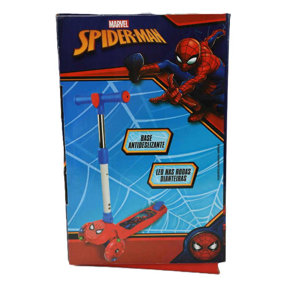 Patinete 3 rodas Spider Man com Led