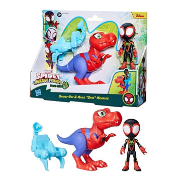 Boneco Spidey Miles Morales E Spidey Rex - Hasbro G0124