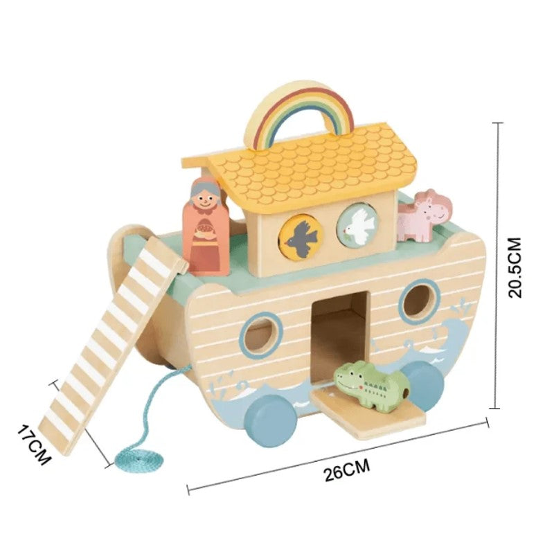 Arca de Noé Brinquedo de Madeira Didático - Tooky Toy