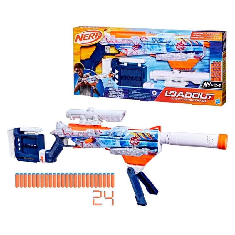 Lançador de Dardos Nerf Loaadout Arctic Zerostriker - Hasbro