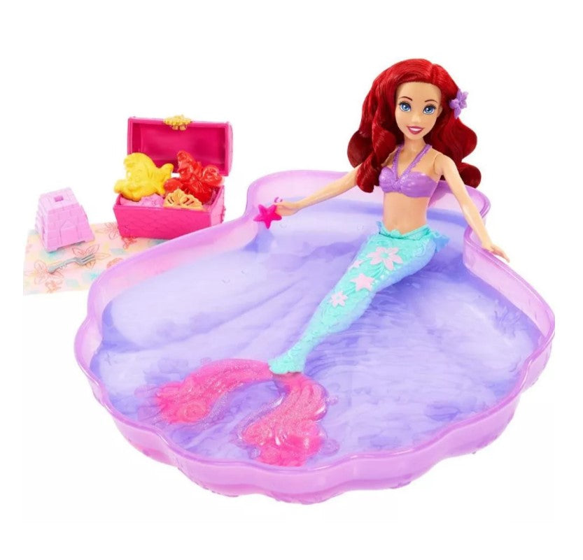 Boneca Princesa Ariel Conjunto Aventuras na Piscina - Mattel