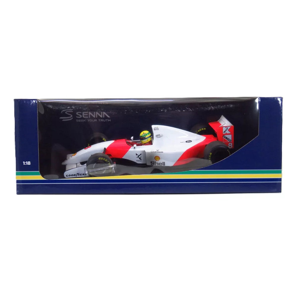 Miniatura 1/18 McLaren MP4/8 Ayrton Senna GP 1993 Australia - Bburago