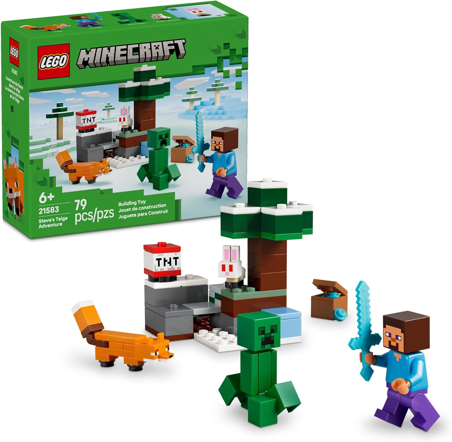 Lego Minecraft Aventura em Taiga do Steve - 21583
