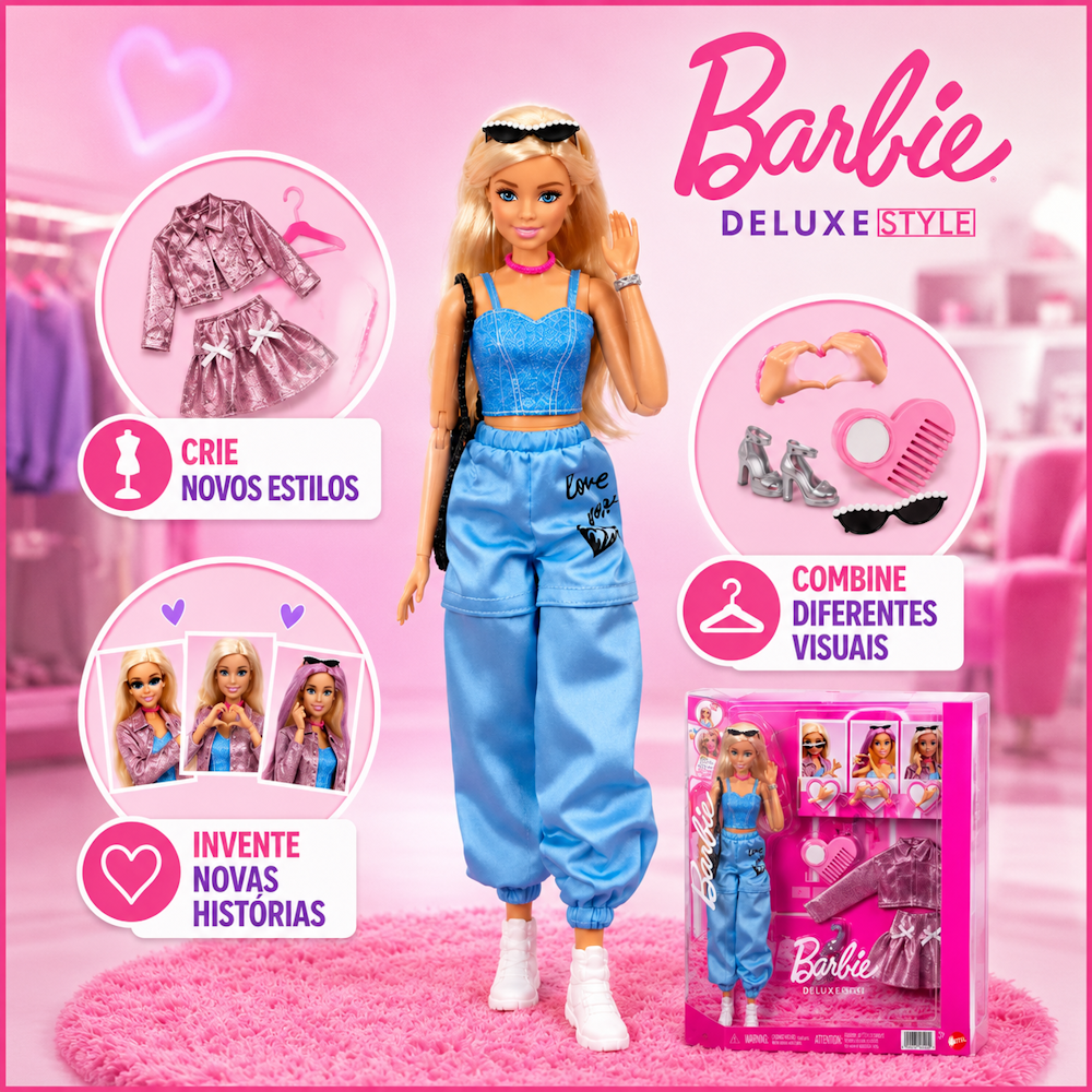 Barbie Deluxe Style Loira Customizada - JNC61