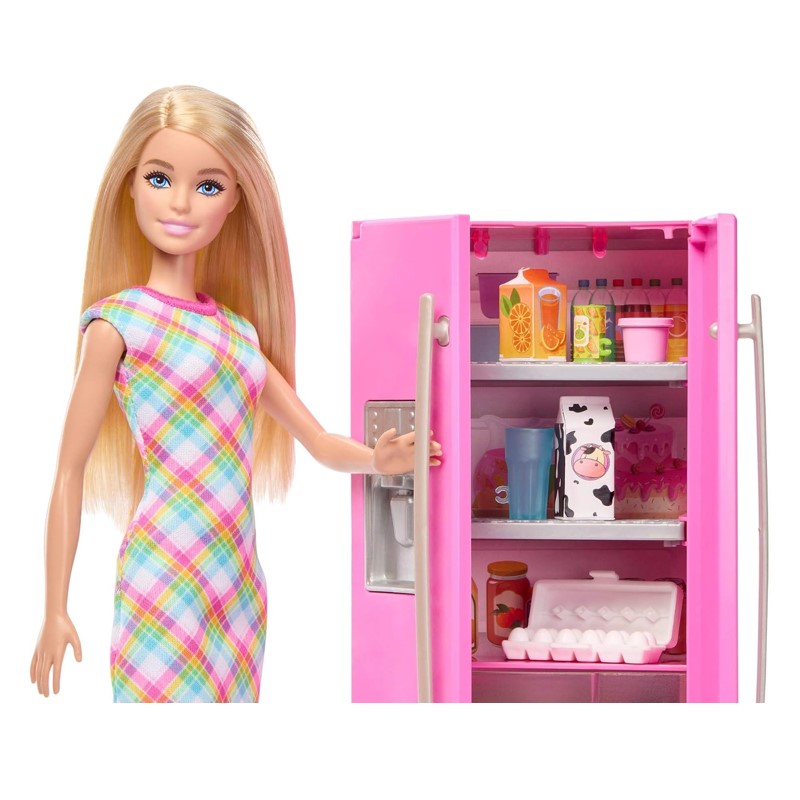 Barbie com Geladeira e Acessórios - Mattel