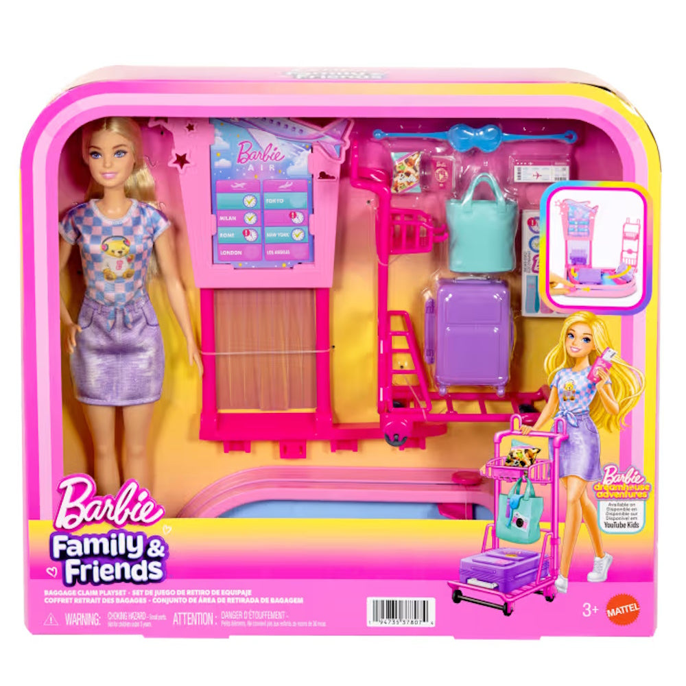 Barbie Playset Retirada De Bagagens e Acessórios - Mattel