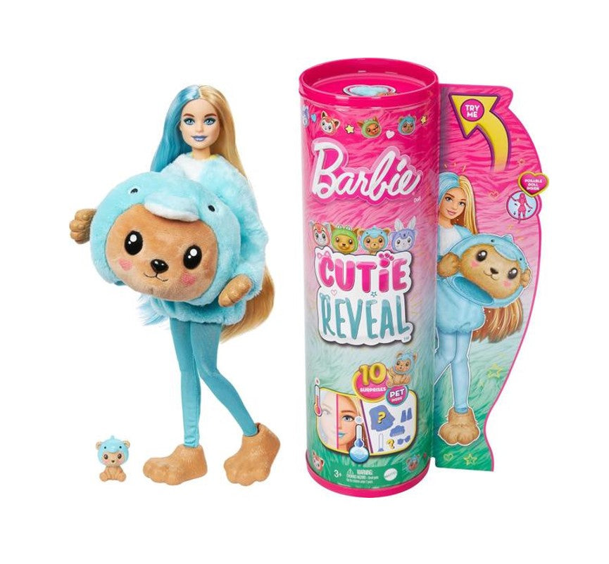 Barbie Reveal Cutie Disfarces Engraçados de Animais - Mattel