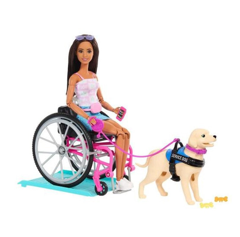 Barbie Com Cadeira de Rodas e Cão de Serviço - Mattel