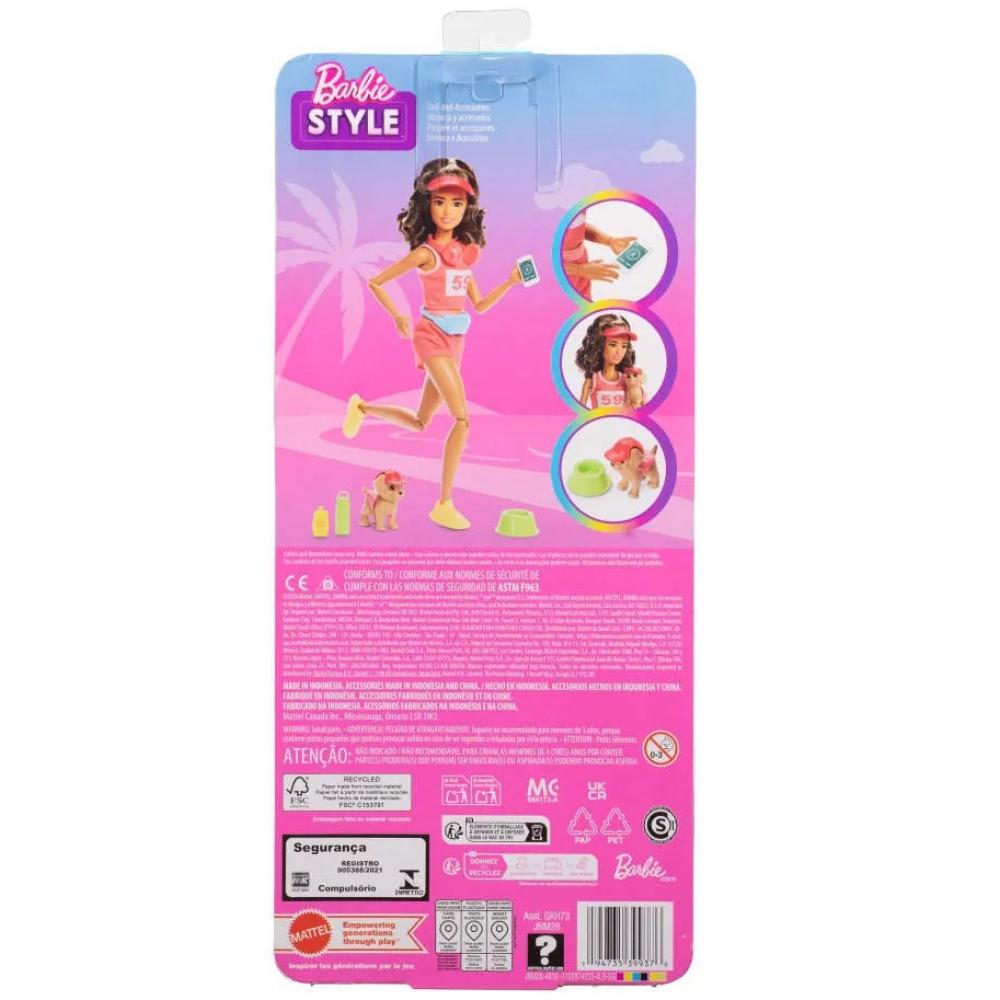 Barbie Corredora do Bem Estar Com Pet
