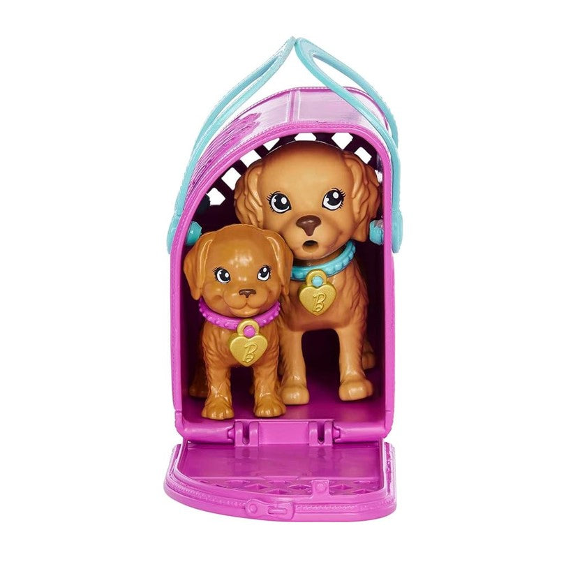 Boneca Barbie Adota Cachorrinho Negra - Mattel