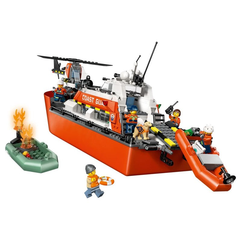 Lego City Barco e Helicóptero de resgate da Guarda Costeira - 60504
