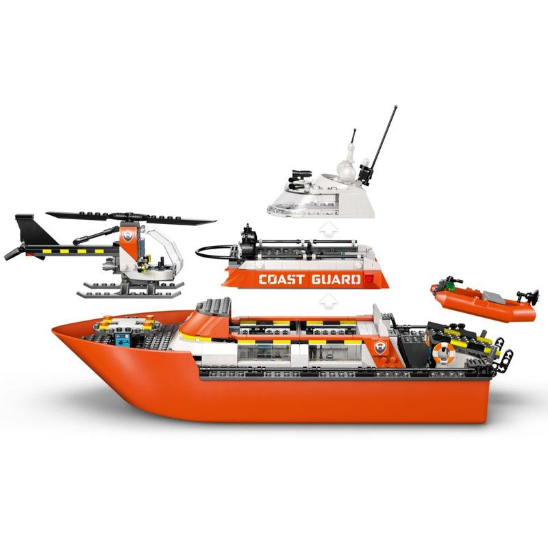 Lego City Barco e Helicóptero de resgate da Guarda Costeira - 60504