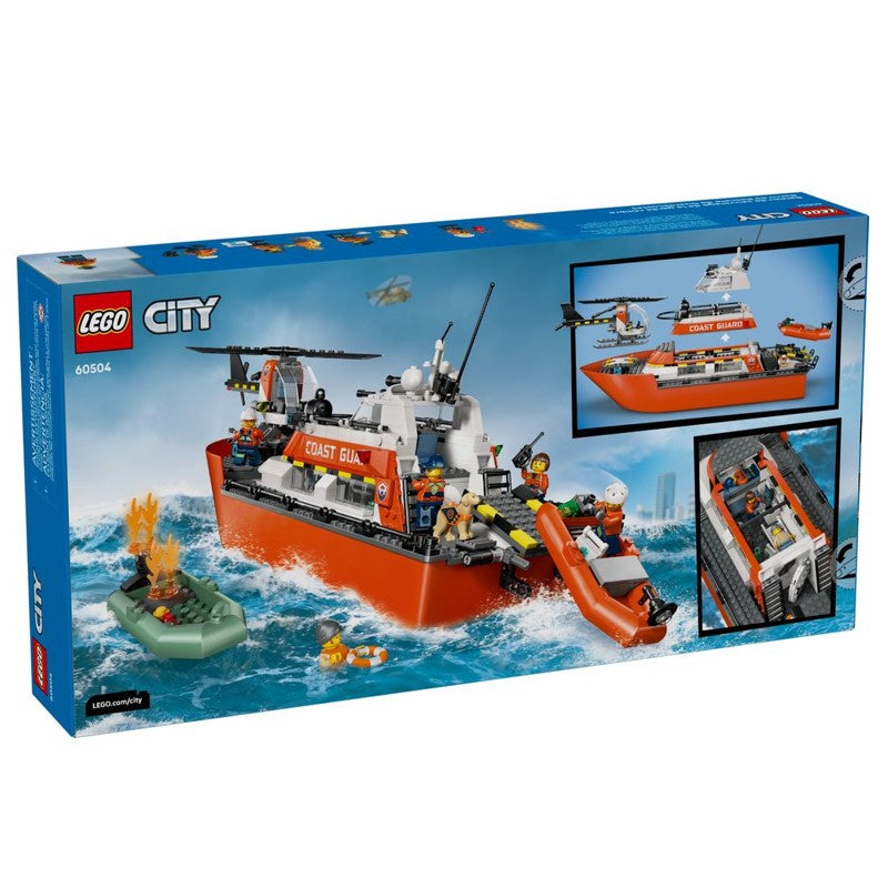 Lego City Barco e Helicóptero de resgate da Guarda Costeira - 60504