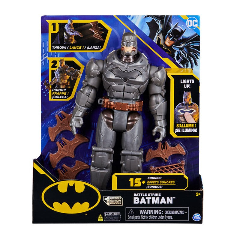 Boneco Batman Cinza 30cm com Luz e Som - Sunny