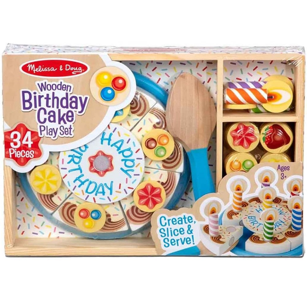 Comidinha Brinquedo Madeira Bolo Aniversário Melissa & Doug