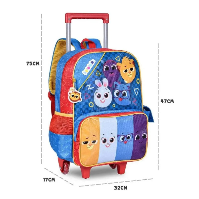 Mochila Rodinhas Bolofofos Escolar Infantil - Clio
