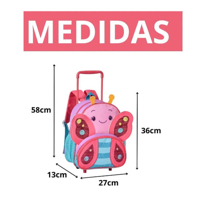 Mochila De Rodinha Infantil Clio Pets Escola - Clio