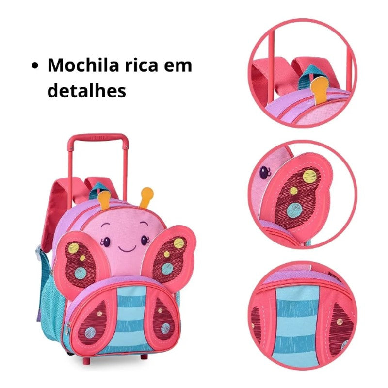 Mochila De Rodinha Infantil Clio Pets Escola - Clio