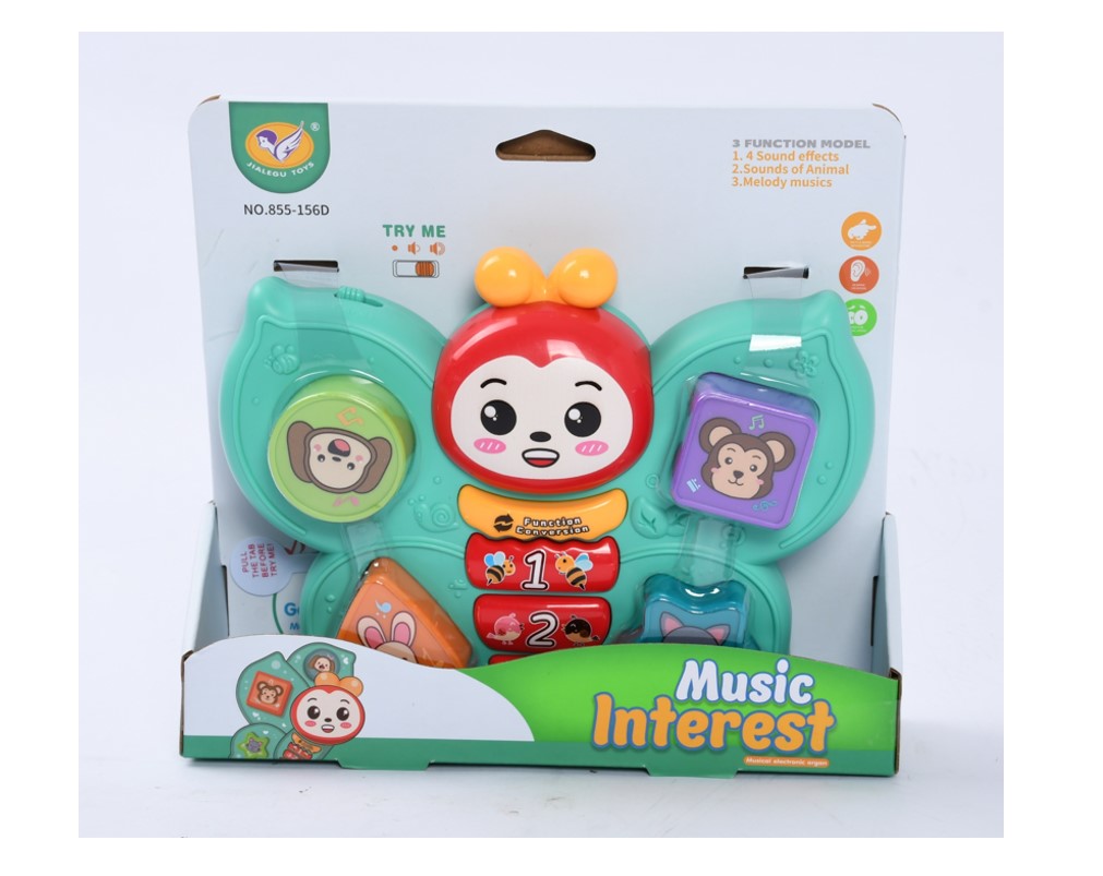 Brinquedo Borboleta com Teclas Musicais para Bebê
