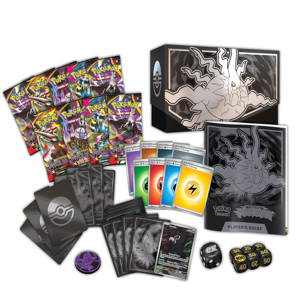 Pokémon TCG: Mega Evolution Pitch Black Elite Trainer Box Inglês - Galápagos Jogos