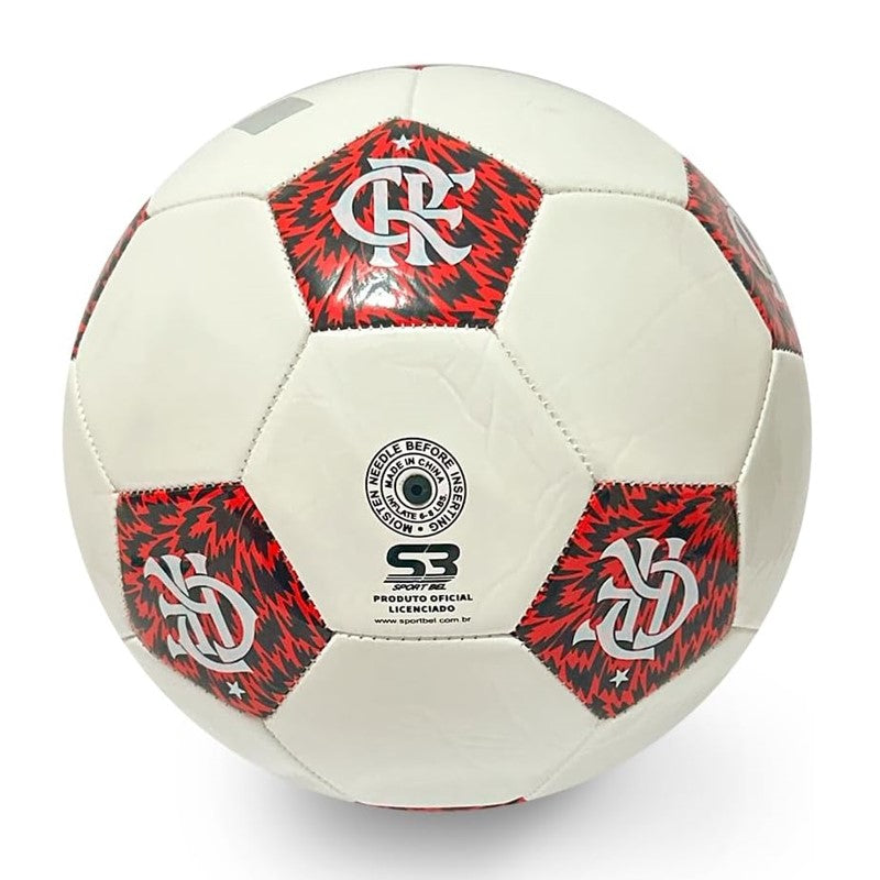 Bola Oficial Branca Flamengo Futebol de Campo - Sports Bel