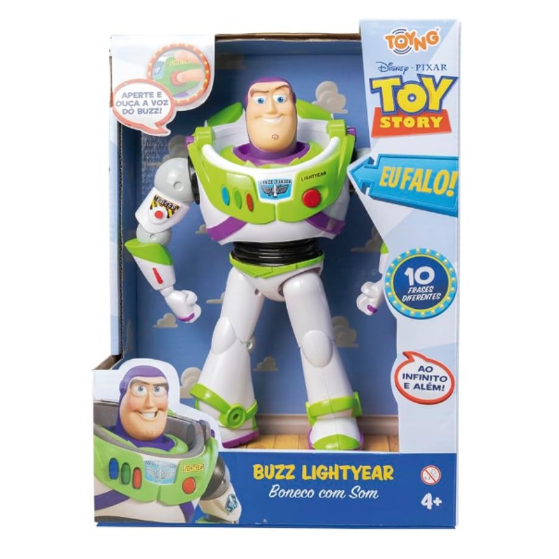 Boneco Buzz Lightyear Toys Story com Som - TOYNG
