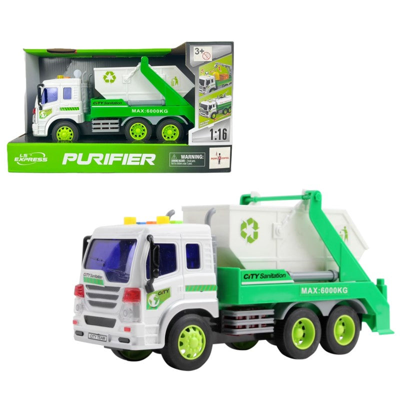 Caminhão de Reciclagem Caçamba c/ Luz e Som 1:16 - Brink Center