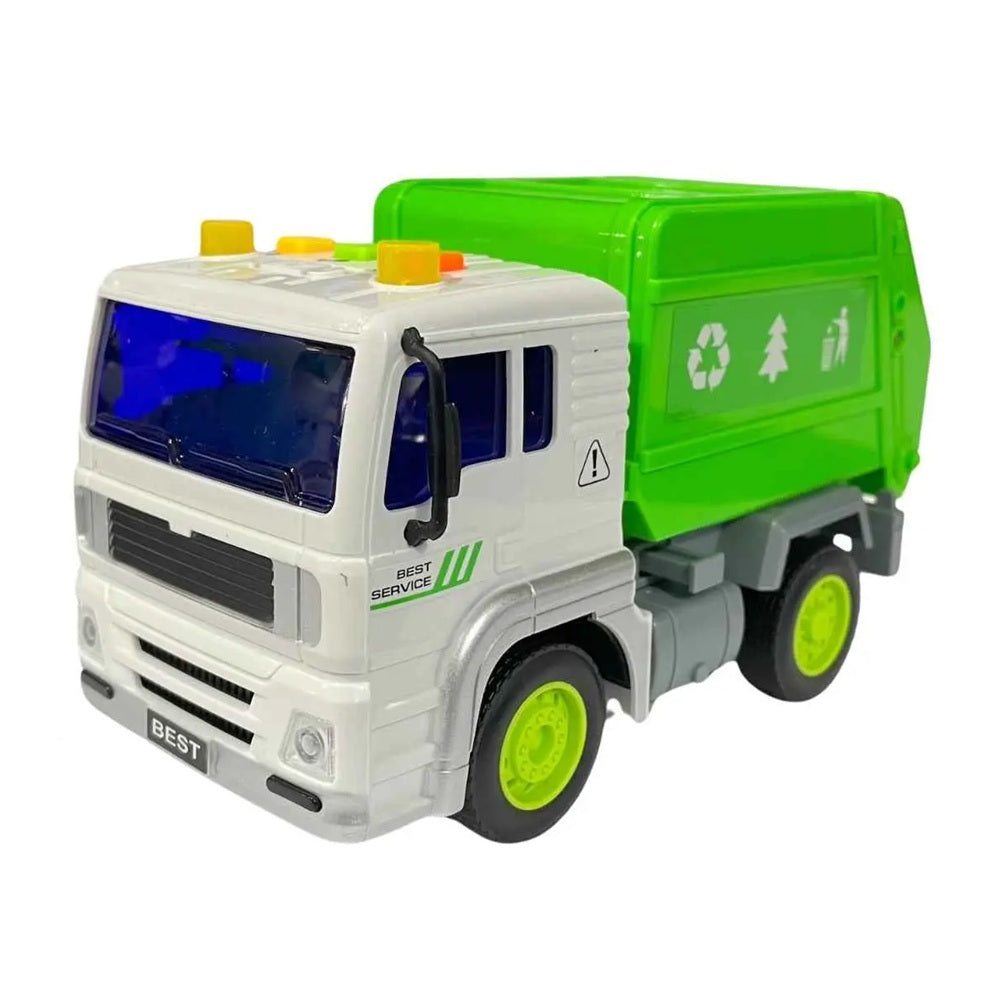 Caminhão de Lixo com  Fricção Som e Luz 1:20 - Brink Center
