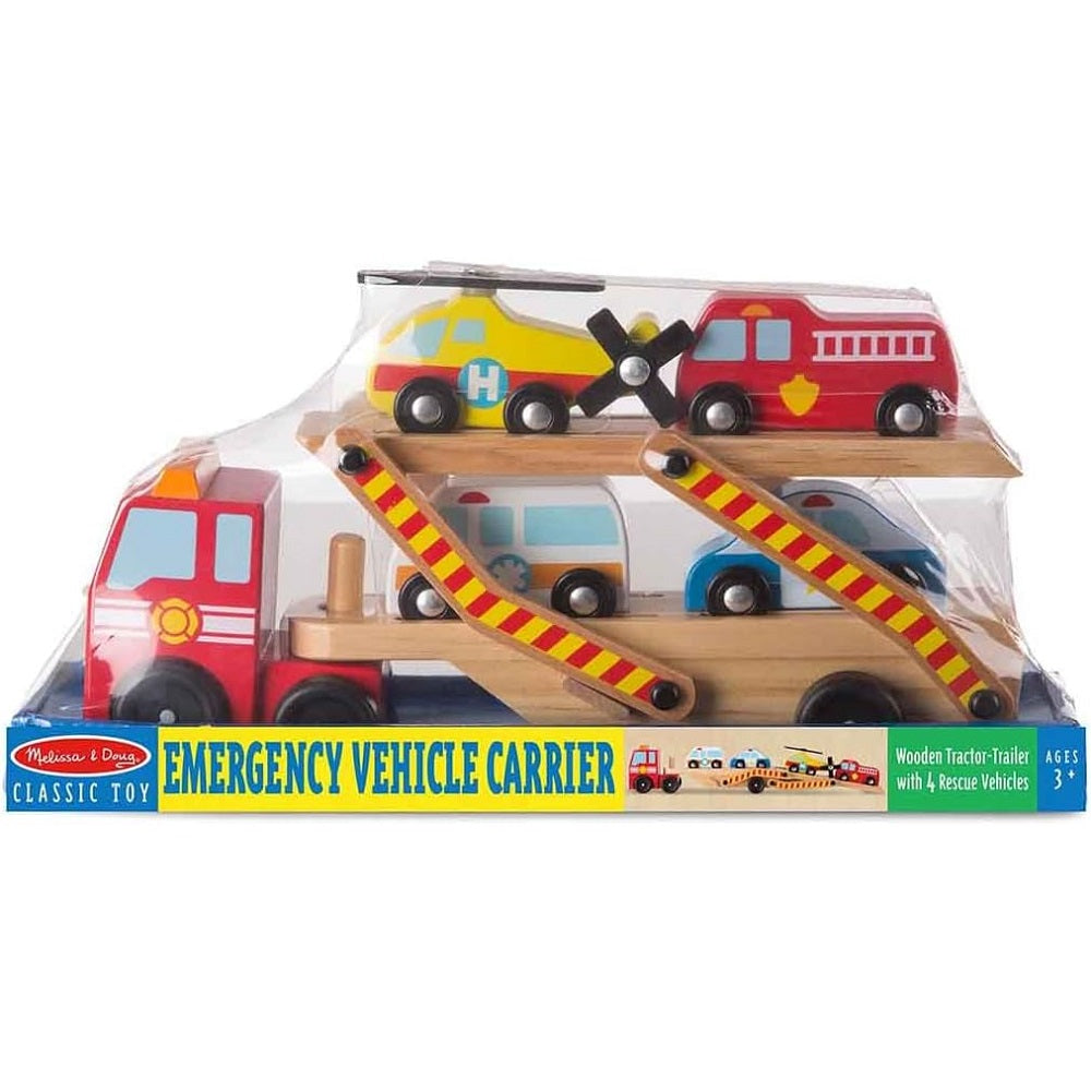 Caminhão Cegonha de Madeira Carrinho Resgate Melissa & Doug - Sunny