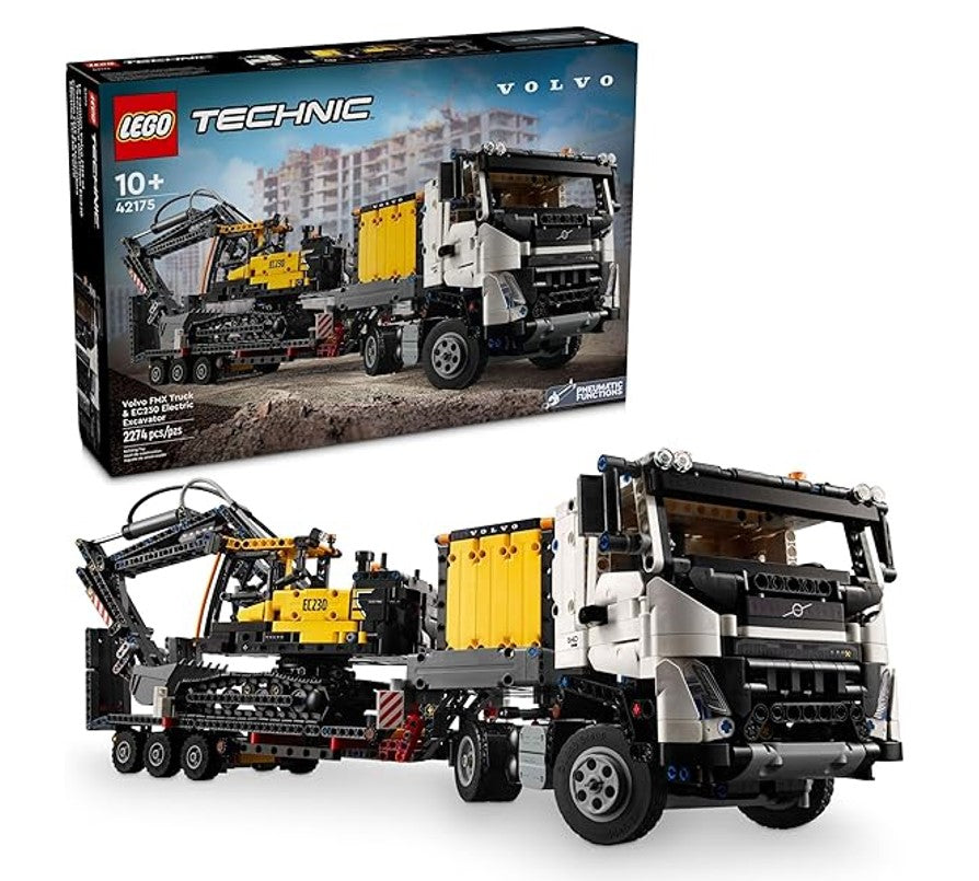 Lego Technic Caminhão Volvo FMX e Escavadeira Elétrica EC230