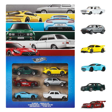 Conjunto 6 carrinhos Hot Wheels Silver Series Euro Style 1:64 - Mattel