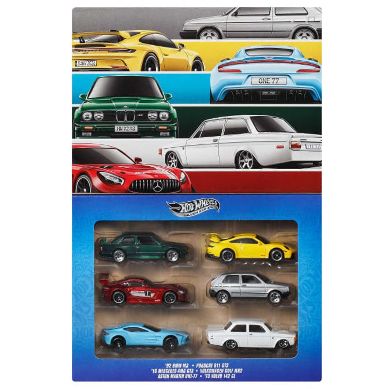 Conjunto 6 carrinhos Hot Wheels Silver Series Euro Style 1:64 - Mattel
