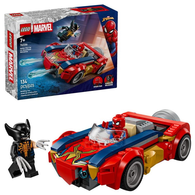 Lego Marvel Carro do Homem-Aranha vs Wolverine Venomizado - 76336