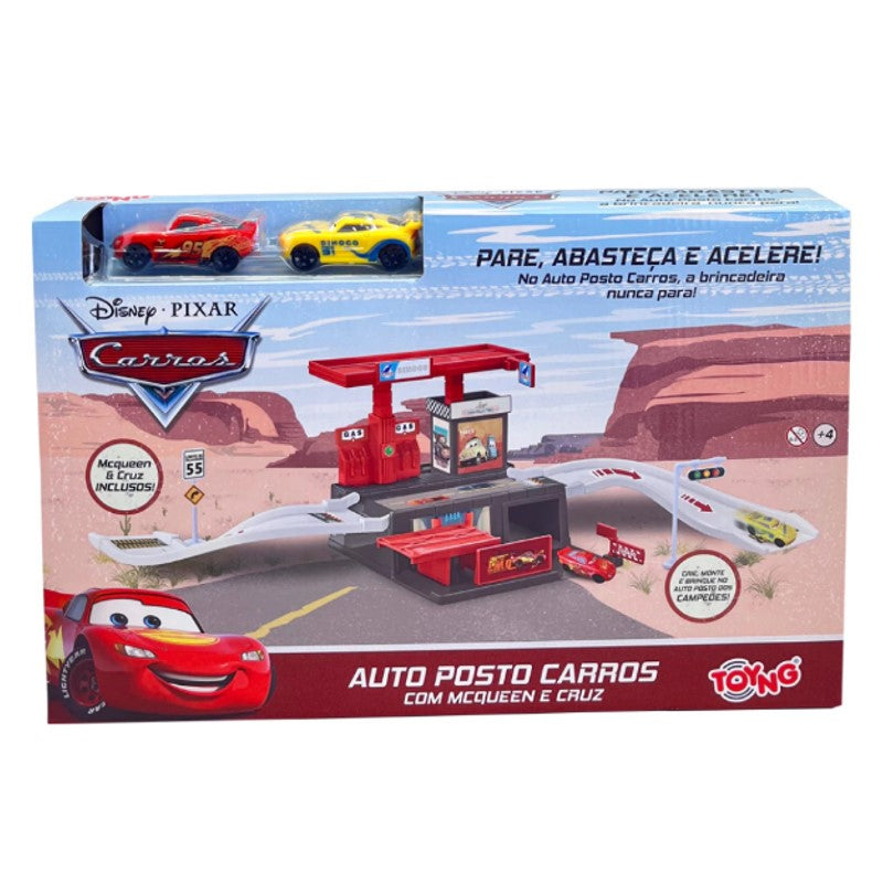 Posto De Gasolina com Mcqueen e Cruz Dinoco - Toyng