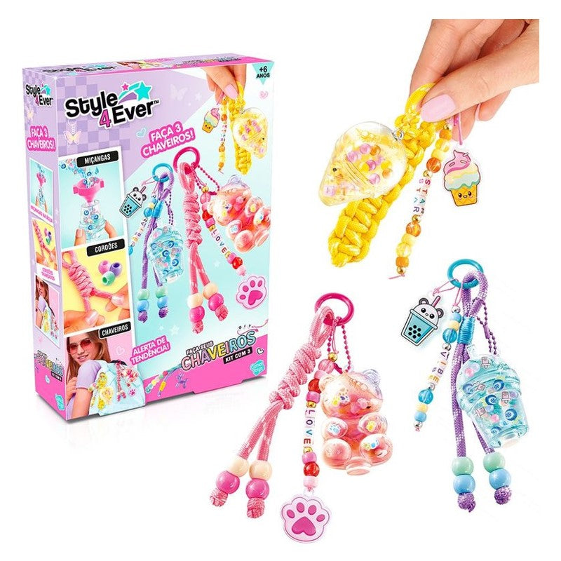 Fábrica Faça Seus Chaveiros Kit com 3 - Fun
