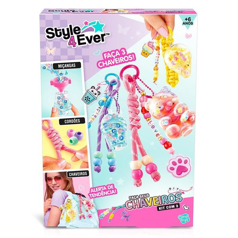 Fábrica Faça Seus Chaveiros Kit com 3 - Fun