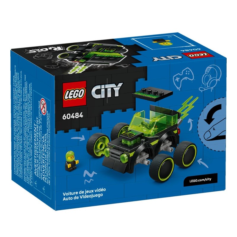 Lego City Veículos carro de corrida de videogames - 60484
