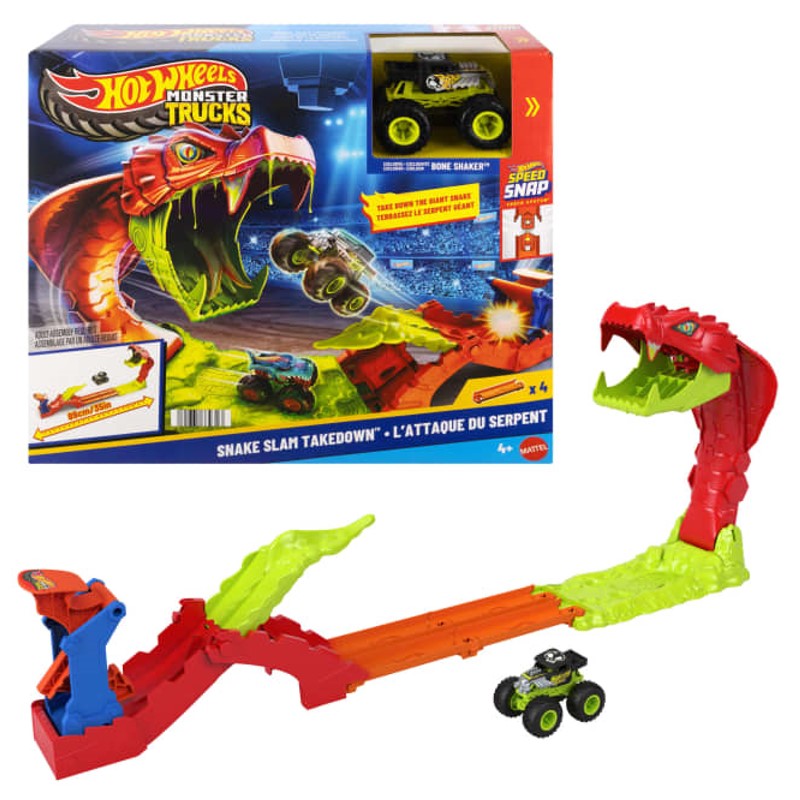 Hot Wheels Monster Trucks Pista Mordida Serpente - Mattel