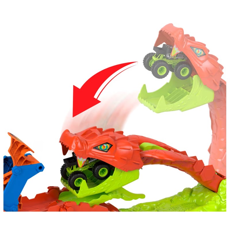 Hot Wheels Monster Trucks Pista Mordida Serpente - Mattel