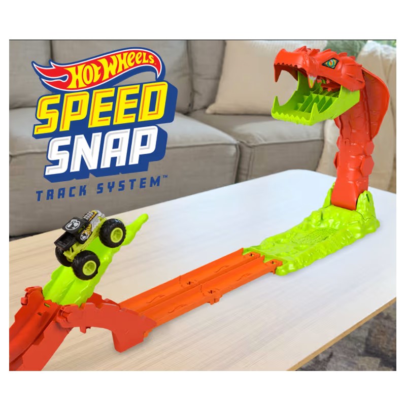 Hot Wheels Monster Trucks Pista Mordida Serpente - Mattel