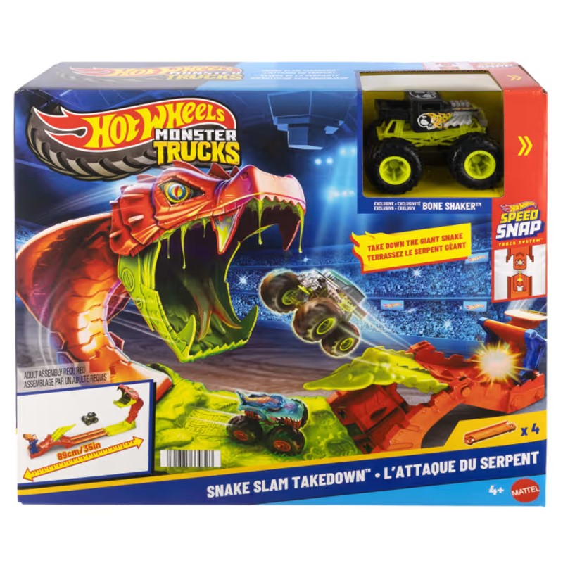 Hot Wheels Monster Trucks Pista Mordida Serpente - Mattel