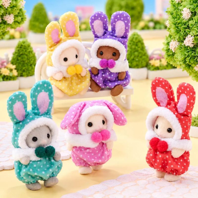 Sylvanian Families Bebê Surpresa com Fantasias de Coelho Coloridas - Epoch