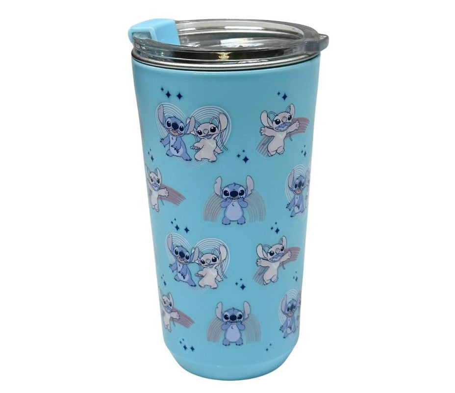 Copo Sky Stitch E Angel Namorados 500ml - Zona Criativa