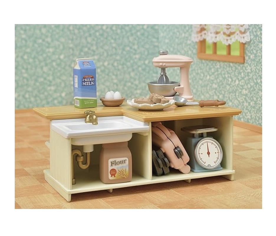 Sylvanian Families Conjunto Cozinha Com Ilha - Epoch