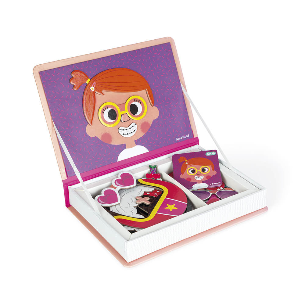 Livro Magnético Crazy Faces 65 Peças - Janod