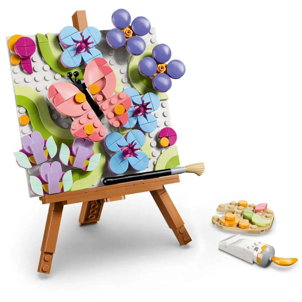 Lego Creator 3 em 1 Pintura decorativa de arte floral - 31390