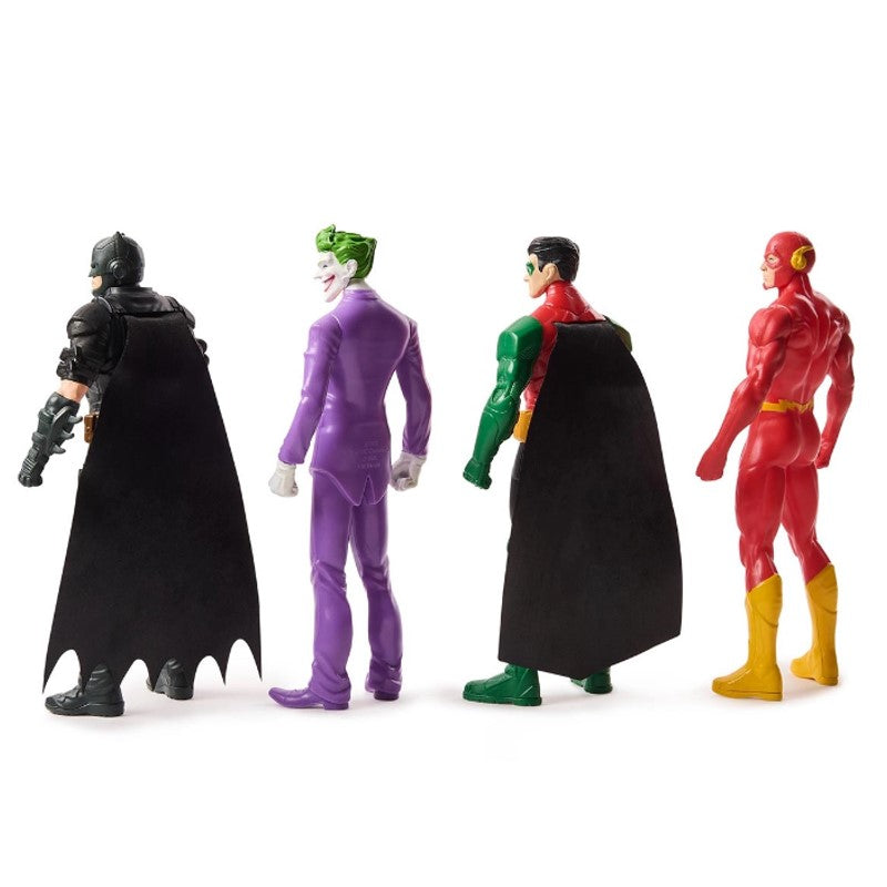 4 Bonecos Coringa, Robin, Batman E Flash De 15Cm - Sunny
