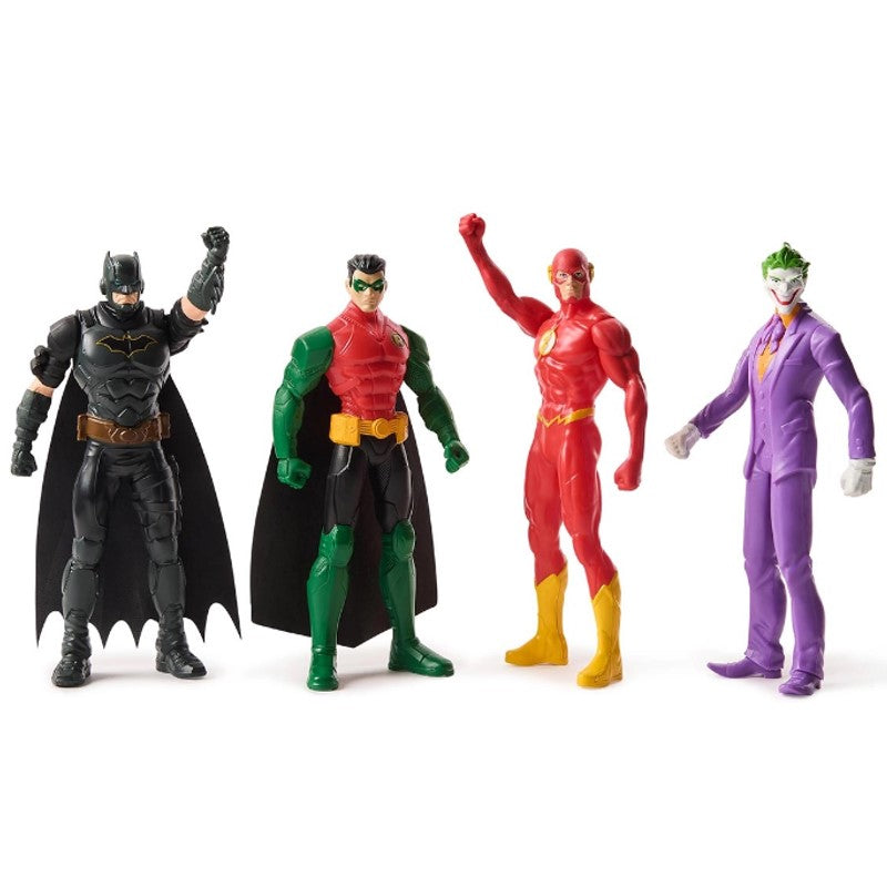 4 Bonecos Coringa, Robin, Batman E Flash De 15Cm - Sunny