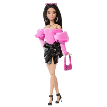Barbie Style Deluxe com Blusa Rosa e Saia Cintilante - Mattel