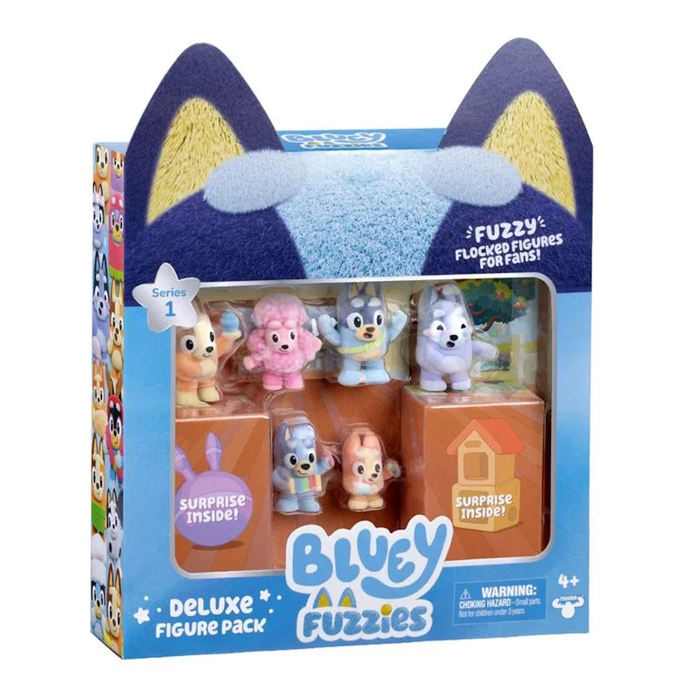 Kit 8 Bonecos Colecionáveis Bluey Fuzzies Deluxe - Candide